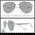 thumbnail image 3 of Mens Antiglare Polarized Lens Iconic Officer Metal Rim Pilots Sunglasses Silver Green - Green, 3 of 7