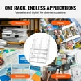 thumbnail image 6 of VEVOR Acrylic Brochure Holder 8.5 x 11 inch, 4-Tier Clear Acrylic Literature Display Stand, Plastic Literature Organizer Flyer Stand & Removable Divider for Office Exhibition, Countertop, 6 of 9