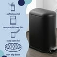 thumbnail image 3 of happimess Roland 10.6-Gallon Step-Open Trash Can, Charcoal Black, HPM1010B, 3 of 9