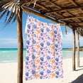 thumbnail image 2 of Oversized Beach Towel Extra Large Absorbent Microfiber Bath Towels Soft Quick Drying Colorful Seashells Seaweed 74"x37", 2 of 5