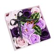 thumbnail image 1 of leyfeng Flor de rosa de jabón con tarjeta de felicitación Flores artificiales perfumadas para siempre Flor de rosa de jabón en regalo, 1 of 8