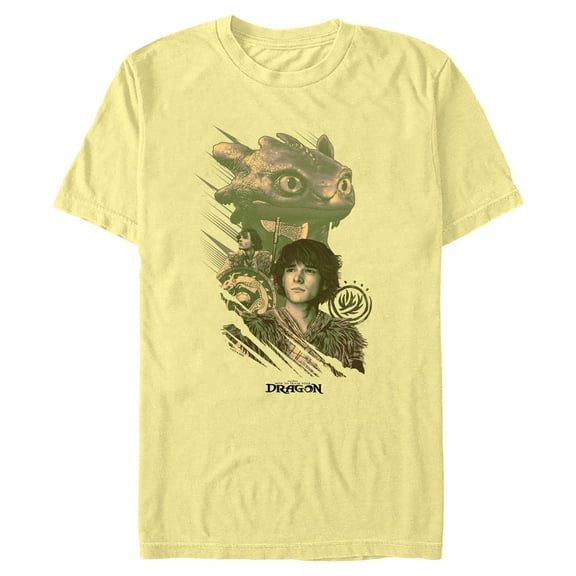 Mens How to Train Your Dragon Hiccup And Toothless Portrait T Shirt