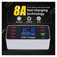 thumbnail image 3 of Charger Adapter,USB Charging Station With 8-Port Type C Phone Charger Compatible With Phone And Cell Phone And Tablet ,Multi-Device Charger, 3 of 7