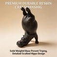 thumbnail image 6 of WWV Fun Acrobatic Hippo Bookends Set Heavy Duty Resin 10 Inch Tall Modern Sculptural Holder for Shelves Desk Home Office Decor Gift Surprise Gift for Family Friends 1 Pair, 6 of 7