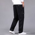 thumbnail image 4 of Mens Lightweight Sweatpants Big and Tall Solid Black Pants Size 6XL, 4 of 5