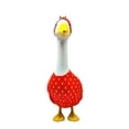 thumbnail image 6 of CoreLiving Easter Goose Outfit with Soft Bunny Ear Hat and Multi Color Plaid Pattern Scarf, Spring Attire for 23 Inch Cement Porch Goose, Funny Lawn Garden Decor Accessories for Concrete Goose Statue, 6 of 8