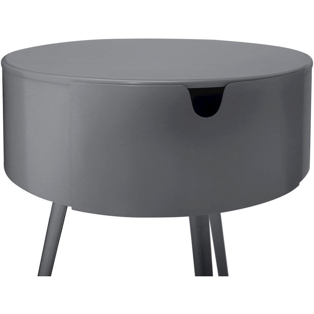 Meridian Furniture Bali Gray Metal Nightstand