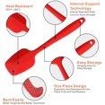 thumbnail image 4 of Dough Scraper Set Heat Resistant Up To 500 ° F Silicone Spatula With Metal Core Ideal For Cooking And Baking, 4 Pieces, 4 of 7