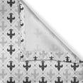 thumbnail image 4 of Ambesonne Fleur de Lis Valance Pack of 2, Symbols in Greyscale, 54"X12", White and Dark Grey, 4 of 5