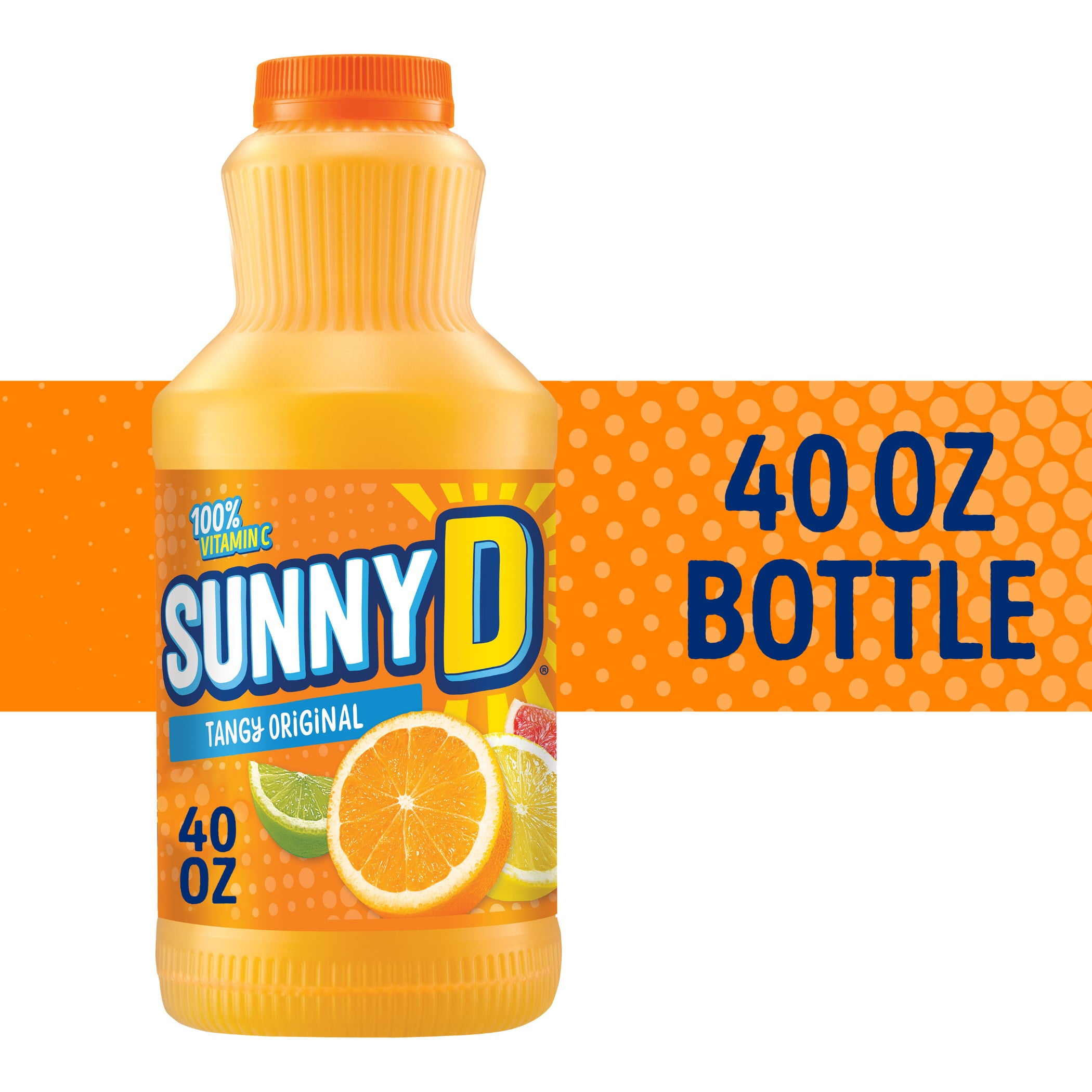 SUNNYD Tangy Original Shelf Stable Orange Juice Drink, 40 FL OZ Bottle