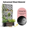 thumbnail image 4 of QinaQin Pantalla de privacidad metálica con enrejado y jardinera, set de 3 paneles con ruedas y drenaje para plantas trepadoras, vegetales o patio, 4 of 8