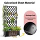 thumbnail image 4 of Yeshouse Mampara metálica exterior con celosía y jardinera – Huerto elevado de 3 paneles con ruedas y drenaje, separador de patio para plantas trepadoras y hortalizas, 4 of 8