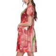 thumbnail image 2 of Disketp Refreshing Watermelon Slices para Vestido de Manga Corta para Mujeres, Vestidos de Verano para Mujeres, Casual y Holgado para la Playa, 2 of 6