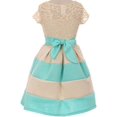 thumbnail image 2 of Big Girls' Lace Top Stripe Skirt Necklace Flowers Girls Dresses Mint 10 (J20KS16), 2 of 3