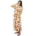 thumbnail image 3 of Bimba Delivery Maternity Gown Caftan Maxi, Front & Back Button Kaftan Dress, 3 of 7