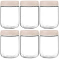 thumbnail image 1 of NETANY Juego de 6 Frascos de Vidrio para Almacenamiento de Alimentos de 470 ml con Tapas Beige Herméticas, 1 of 7