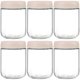 thumbnail image 1 of NETANY Juego de 6 Frascos de Vidrio para Almacenamiento de Alimentos de 470 ml con Tapas Beige Herméticas, 1 of 7