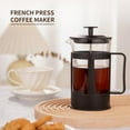 thumbnail image 4 of Graflsoa Nordic Style 350ml French Press Coffee Maker - Quick Brew, Premium Glass, 4-Level Filtration, Eco-Friendly, Multi-Use for Tea & Hot Chocolate, 4 of 7