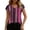 #0489-Hot Pink, variant on Tees for Women Short Sleeve V Neck Bold Stripe Tees Weekend Hangout Vibe Skin Friendly Touch Comfortable Silhouette Tops Gift