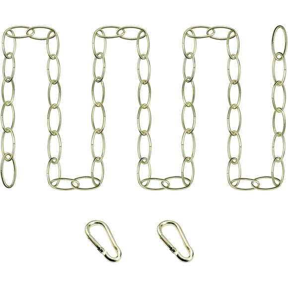 High - quality 6 Ft Lighting Chain with Connection Locks for Hanging Lamp, Chandelier, Pendant, Lantern, Swag Lamp, Plant/Flower/Fruit Basket, Light Fixture Chain, Brass ensuring long - lasting use