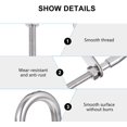thumbnail image 2 of Niuniu U Fastener Stainless Steel U- Bolt U Shaped Tubes Clamp For Trailer (2pcs, Silver), 2 of 5