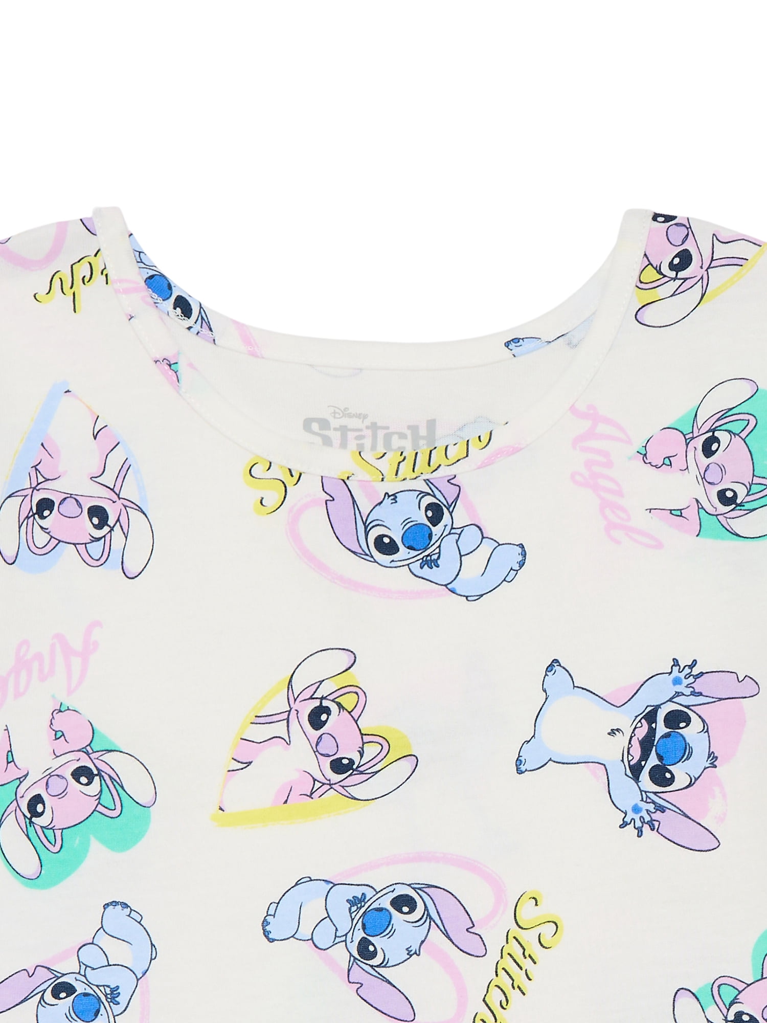Stitch Girls Allover Print Dress with Short Sleeves, Sizes 4-12