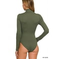 thumbnail image 3 of Zenana Women's Mock Turtle Neck Long Sleeve Slim Bodysuit Jumpsuit, 3 of 4
