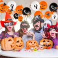 thumbnail image 3 of 24 globos de Halloween con cinta de seda, globos de látex, patrón de Halloween para adultos y niños, accesorios de regalo, recuerdo de fiesta, decoración de Halloween, 3 of 4