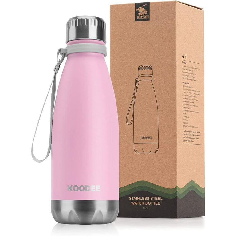 koodee Water Bottle 16 oz Stainless Steel Double Wall Vacuum Insulated  Water Bottle for Kids School -Wide Mouth Sports Metal Water Flask for
