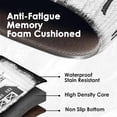 thumbnail image 3 of Farmhouse Anti-Fatigue Kitchen Rug Set of 2 Grey Black Bull Pig Chicken Vintage Cushioned Kitchen Floor Standing Mat Waterproof Non-Slip Kitchen Mat and Rugs PVC Ergonomic Comfort Foam Rug, 3 of 6