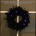 thumbnail image 3 of Matsuzay Guirnalda de plumas negras, guirnaldas colgantes para puerta, colgador de Halloween, colgante para o trato, recuerdos de fiesta Kits de decoración para fiestas Con luz, 3 of 6