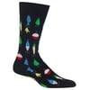 Hot Sox Mens Fishing Lures Crew Socks, Men`s Shoe Size 6-12.5, Black