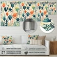 thumbnail image 4 of Designart "Teal Coral Scandinave Floral Pattern Coastal Florals" Abstract Metal Wall Decor, 4 of 5