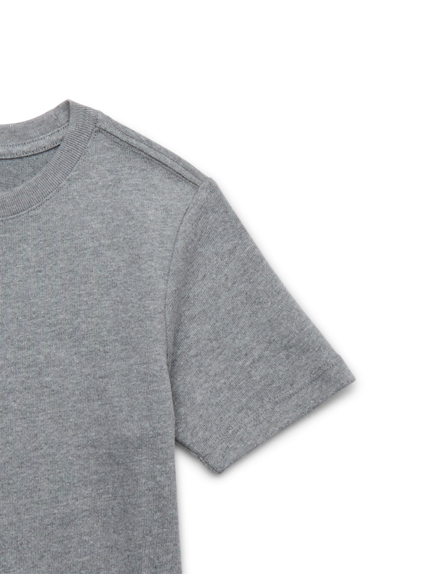 Wonder Nation Boys Short Sleeve Heavyweight Boxy T-Shirt, Sizes 4-18 & Husky