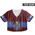 thumbnail image 2 of Lotusprinthandmade Personalized Name Puerto Rico Crop Top Baseball Jersey for Women XS-XL Multicolor, 2 of 5