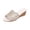 Slipper - Beige, variant on Dressy Sandals for Women Evening Party Slip On Open Toe Wedges Elegant Sheer Mesh Upper Sparkly Rhinestone Embellished Slides Special Occasion Footwear