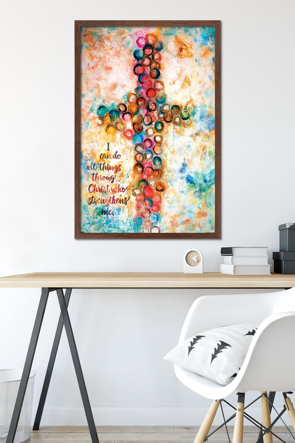 Ivan Guaderrama - Steadfast-Versiculo Wall Poster, 22.375" x 34", Framed