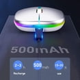thumbnail image 4 of Rechargeable Bluetooth Mouse 5.1+2.4G Wireless Slim/Silent-White, 4 of 5