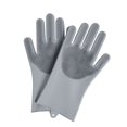 thumbnail image 1 of Guantes de baño de silicona para perros y mascotas, guantes flotantes para masaje de cabello, suministros para limpieza de mascotas, color gris ER, 1 of 5