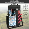 thumbnail image 2 of OPUX 2 Bottle Wine Carrier Tote, Insulated Leakproof Wine Cooler Bag, Wine Travel Bag Tote for Picnic BYOB Beach, Portable Wine Bottle Carrying Case, Gift for Wine Lover Women Men Christmas, Black, 2 of 9