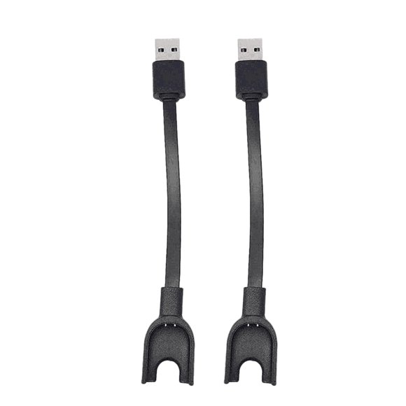 2 Pcs Câble de Charge USB Fil de Charge Transfert de Données Rapide Sans Chauffage pour Xiaomi Mi Band 3 Bracelet Intelligent
