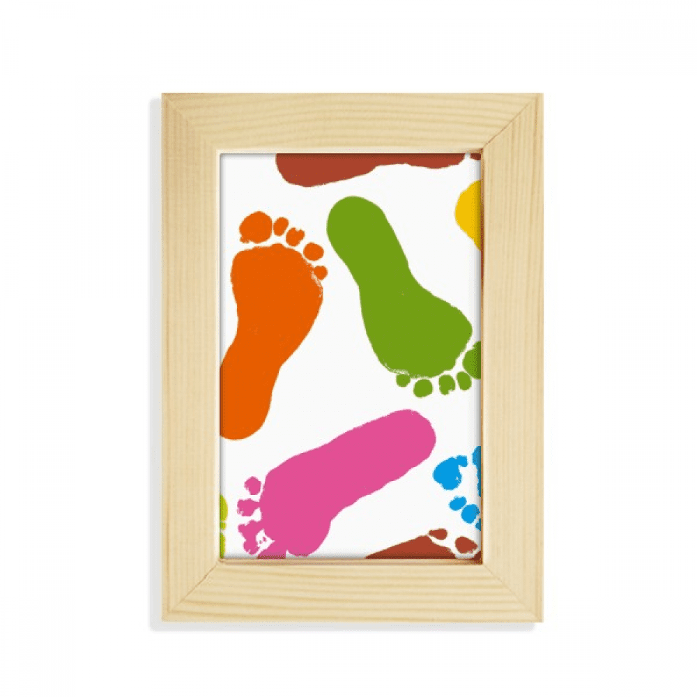 Colorful Footprint Modern Style Fashion Poster Desktop Display Photo Frame Picture Art Painting 5x7 inch