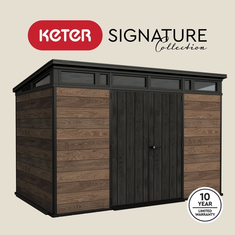 Keter Signature 11x7 ft. Durable Resin Outdoor Storage Shed With