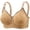 Beige, variant on Full Coverage Wireless T Shirt Bra Superior Support Comfort Seamless Underwear For Large Bust All Day Wear