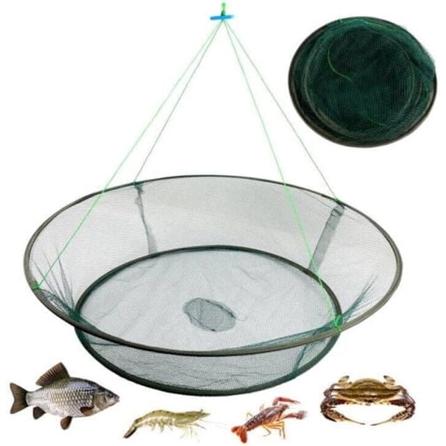 CHOK Fishing Bait Trap Crab Net Crawdad Shrimp Cast Dip Cage Fish Minnow Foldable-1PCS