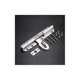 thumbnail image 3 of 100mm Stainless Steel Sliding Door Lock with Padlock Hasp, Heavy Duty Bathroom Door Lock, 3 of 4