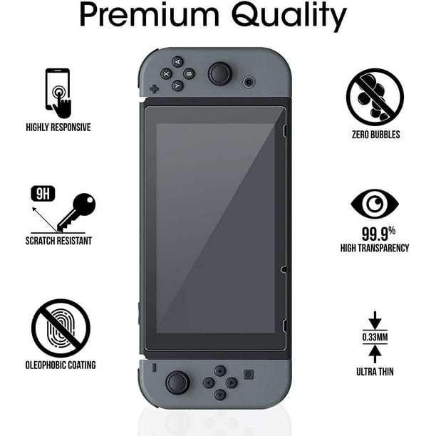 Protection d'écran premium en verre trempé pour Nintendo Switch