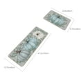 thumbnail image 2 of Fall Pumpkin Mat Two Piece Set, Orange Blue Polyester Floor Mats, Non Slip Backing Kitchen Rug, for Porch Entrance Bedside Use, Thanksgiving Decor and Dirt Capture Protection, Blue, 2 of 6