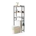 thumbnail image 1 of Mueble Organizador Para Baño con Repisas De Madera y Tubos de Metal Toalleros, 1 of 7