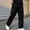 (Casual 40)Black, variant on Mens Casual Pants Summer Trousers Big & Tall Fashion Wrinkle Ice Silk Parachute Loose Straight-Leg Full Length Pants Plus Size